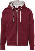 Kapuzenjacke Bonded, Gr. 2XL - weinrot/silber