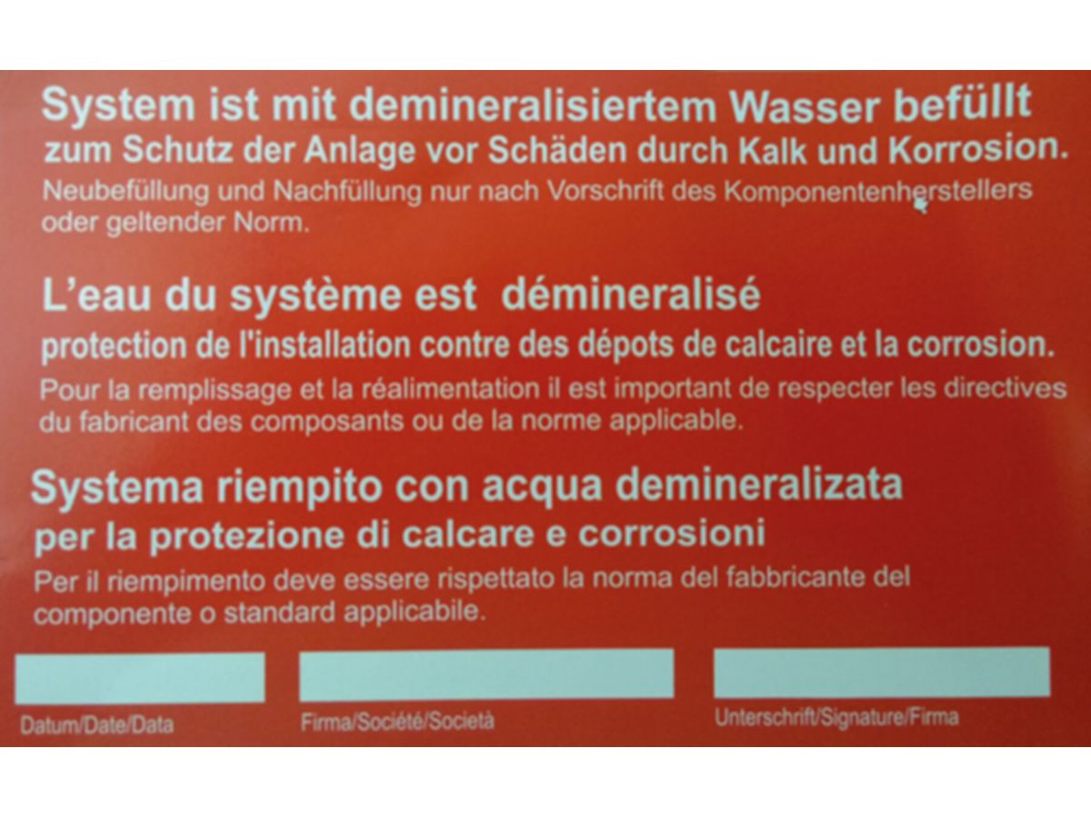 Haftetiketten PUROTAP Pkt. à 25 Stk. - für korrekte Kennzeichnung des Heizsyst.