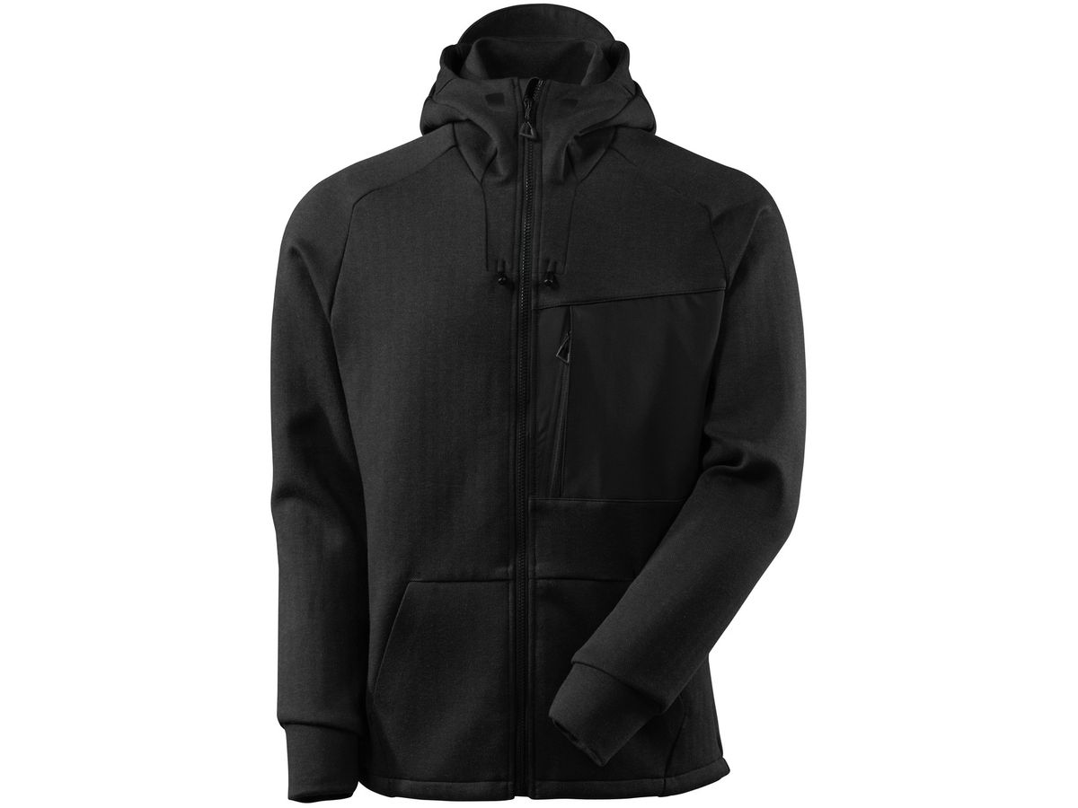 MASCOT Advanced Kapuzensweatshirt - Grösse M, schwarz-meliert/schwarz