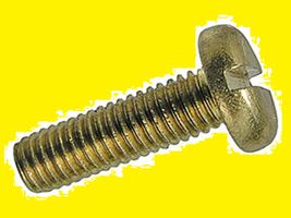 Flachkopfschrauben Pan-Head mit Schlitz - Messing DIN 85A