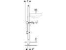 Geberit Duofix Element für Wascht. 112 - Standarmatur, mit zwei Wasserzählerstr.