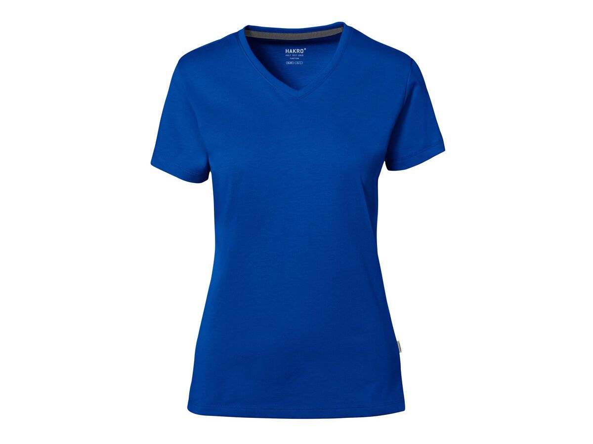 Cotton Tec Damen V-Shirt, Gr. XS - royalblau