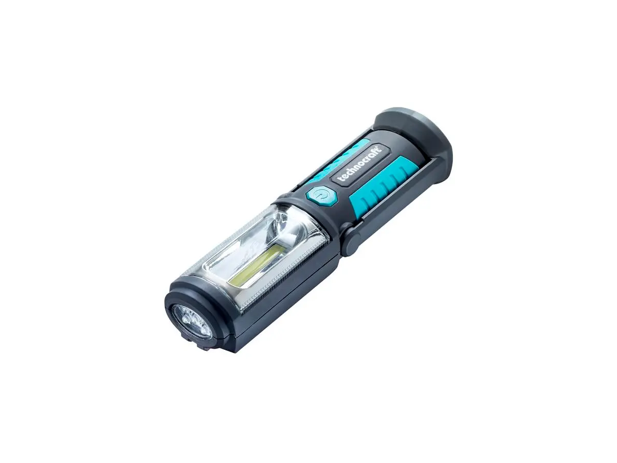COB LED Arbeits-/Taschenlampe - mit Magnet, 3 Batt.AA 1.5V inklusive