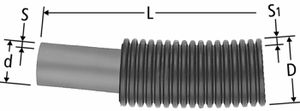 Optiflex Rohr flexibel mit Schutzrohr - in Ringen