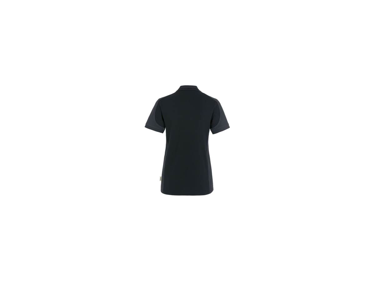 Damen-Polosh. Co. Perf. XL schwarz/anth. - 50% Baumwolle, 50% Polyester, 200 g/m²