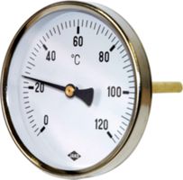 Bimetall-Thermometer JAKO Fig. 20 - ohne Tauchhülse, Anschluss hinten