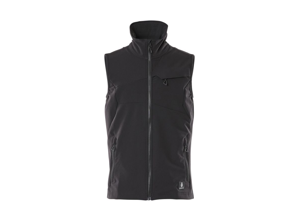 Weste Stretch - geringes Gewicht Gr. XL - schwarz, 88% PES / 12% EOL