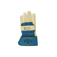 Schutzhandschuhe RESISTA-EXTRA Gr. 08 - Rindnarbenleder/Drilch, gummierte Stulpe