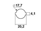 Klemm-Zylinder Typ 1112-A - inkl. 2 Schlüssel