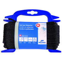 Polyesterseil Schlinggeflecht 4mm schwar - P-Haspel à 30m