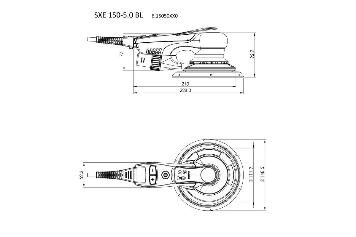 Exzenterschleifer SXE 150-5.0 BL - in Metal-Loc, Metabo