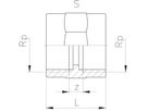 Muffe  PVC-U  PN10 3/4"