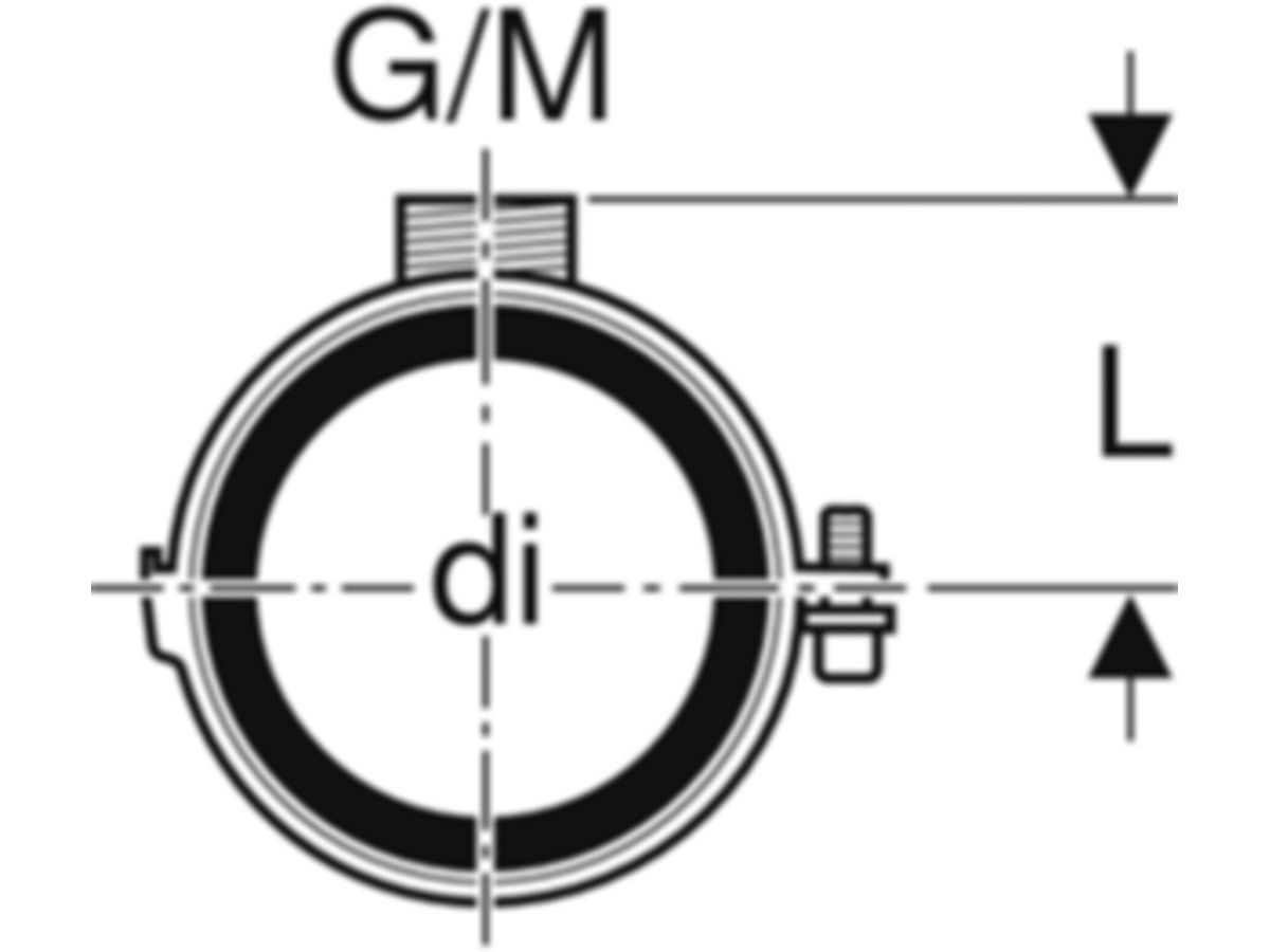 Silent Rohrschelle 63 mit Dämmeinlage