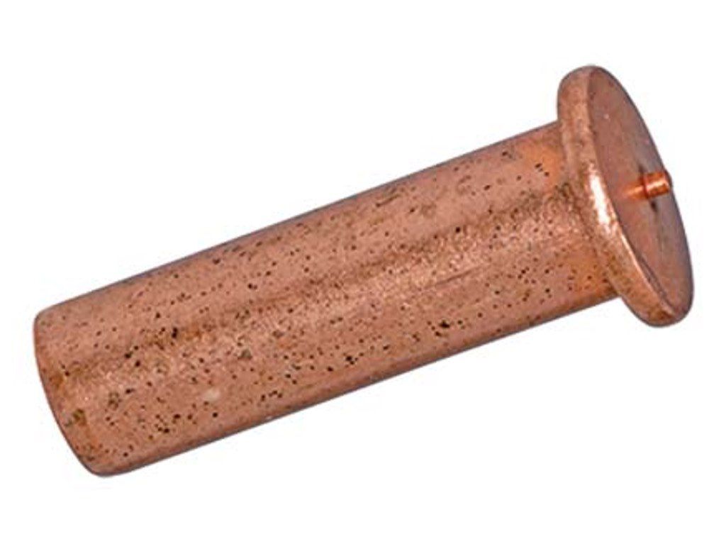 Schweissbolzen mit Innengewinde - Stahl verkupfert
