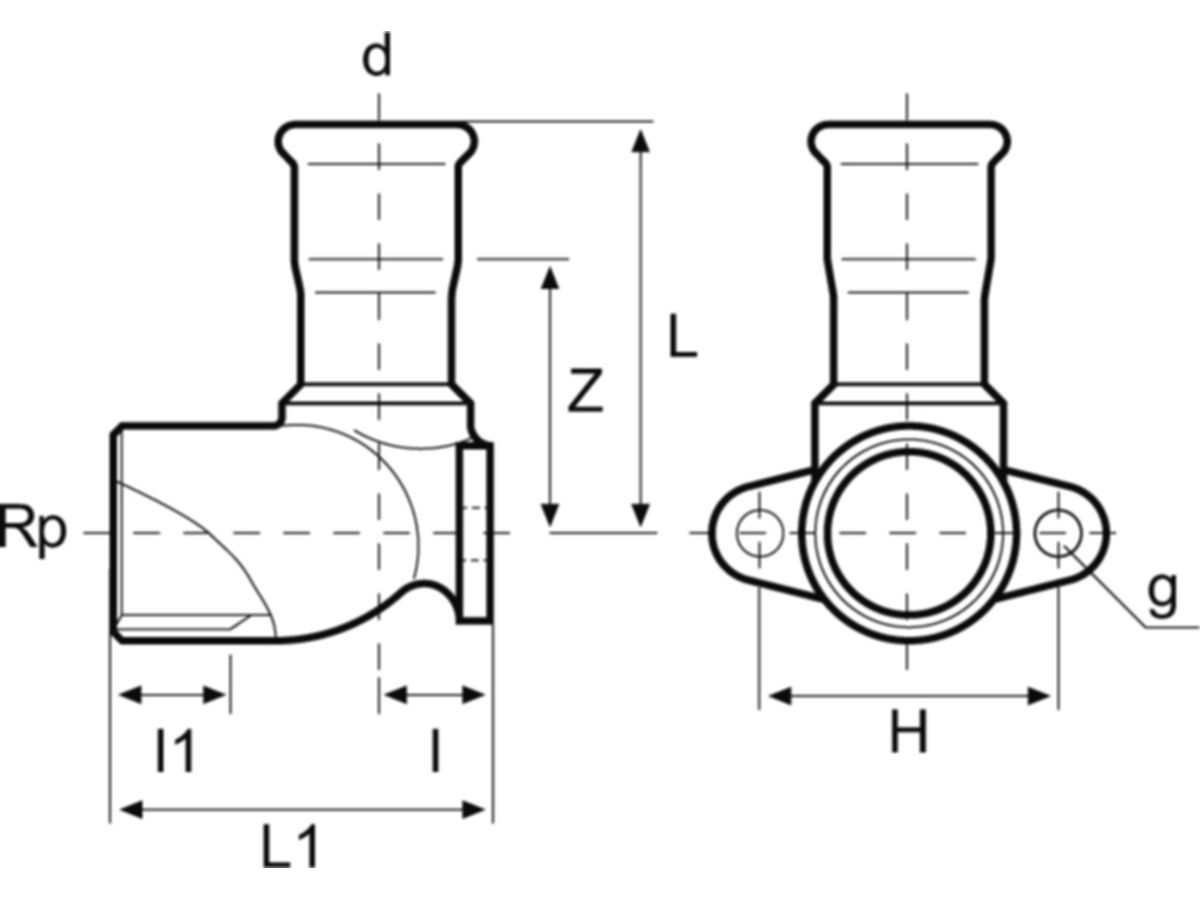 Eurotubi Armaturenanschlusswinkel Inox