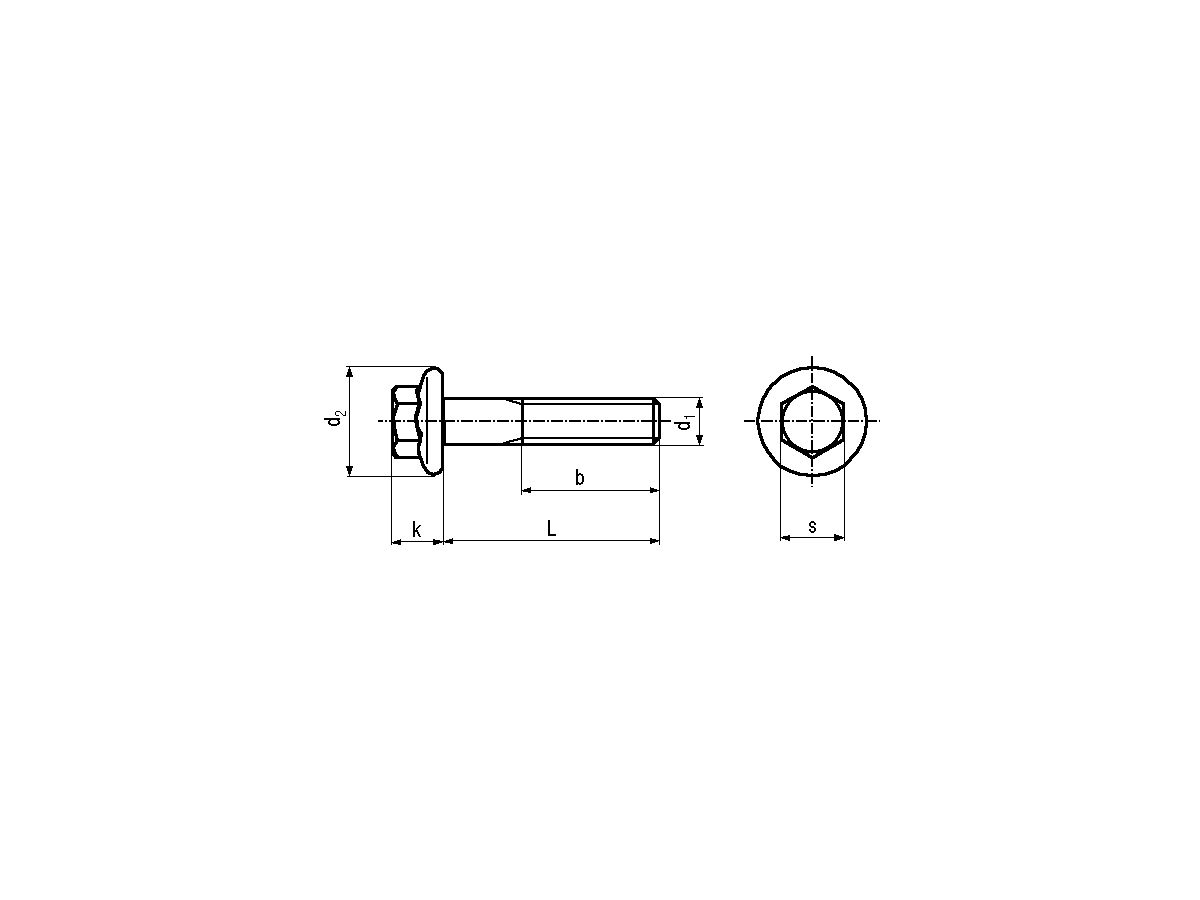 Sechskantschrauben mit Flansch vzb 8 - DIN 6921