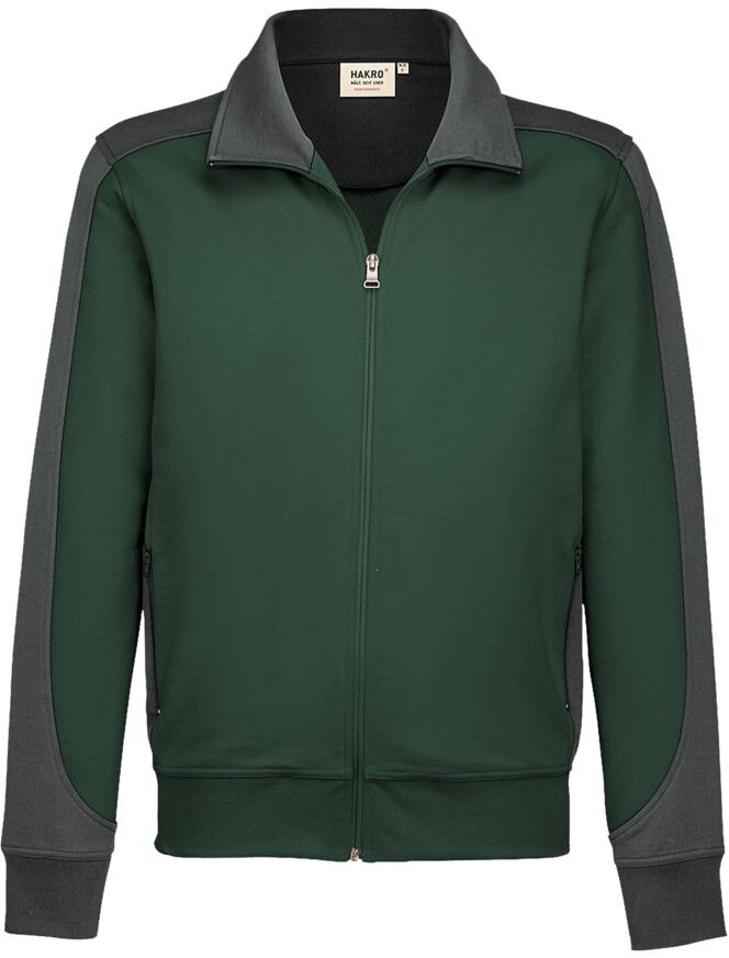 Sweatjacke Contrast Performance - 50% Baumwolle / 50% Polyester