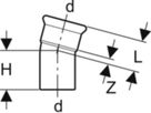 Mapress Bogen 15° Edelstahl 1.4401 15 - mit Steckende