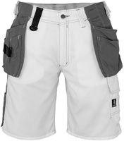 Zafra Arbeitsshorts weiss Gr. C42 - 65% Poly./ 35% Baumwolle, Kontrastnähte