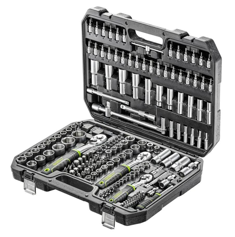 Steckschlüsselsatz ECO FORTEC - 1/4" + 3/8" + 1/2", 171-tlg.