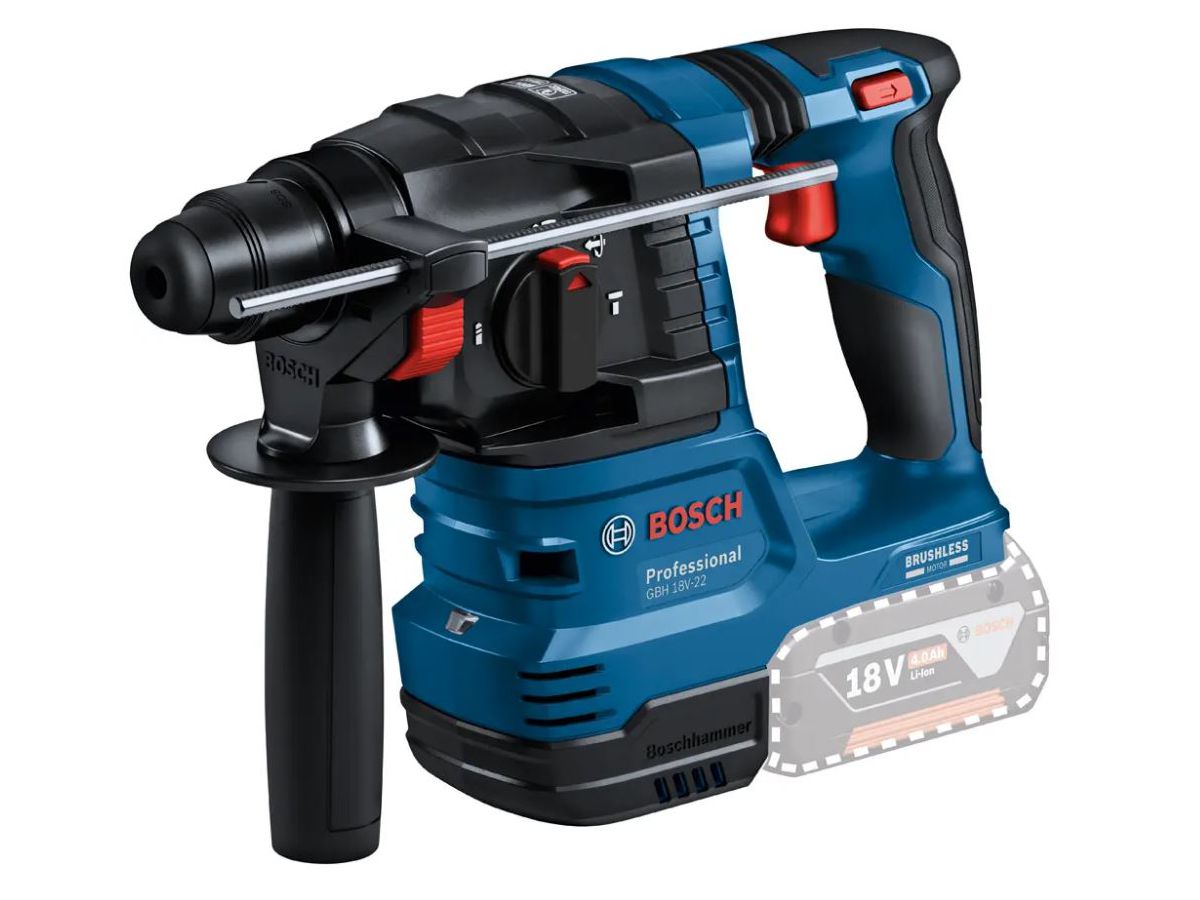 Akku-Bohrhammer Bosch GBH 18 V-22 solo - SDS+ in L-Boxx Bohr-ø 4-22mm, 1.9J