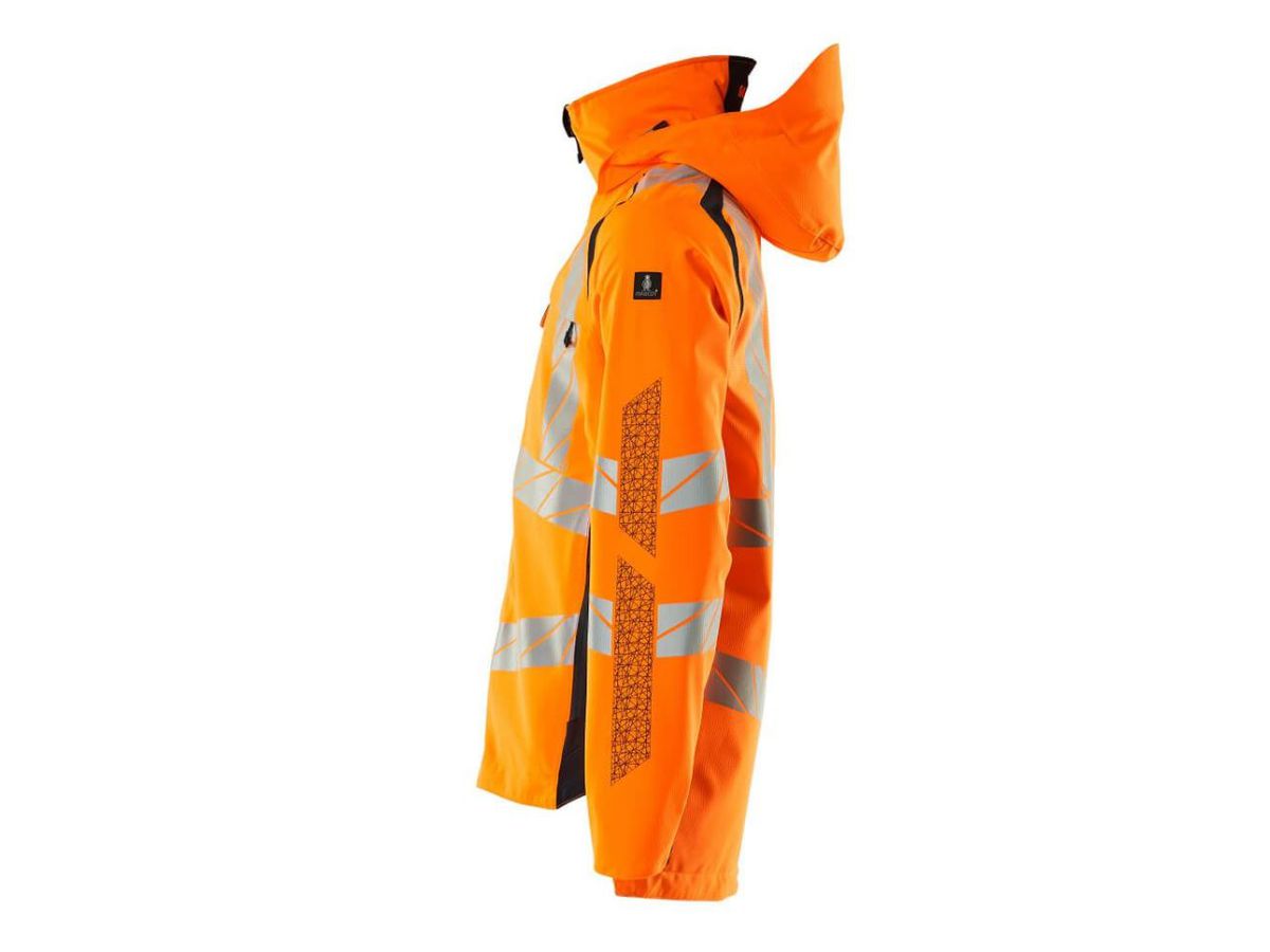 Hard Shell Jacke, Gr. 2XL - hi-vis orange/schwarzblau, 100% PES