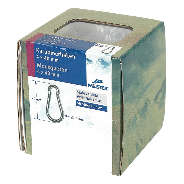 Karabinerhaken MEISTER verzinkt