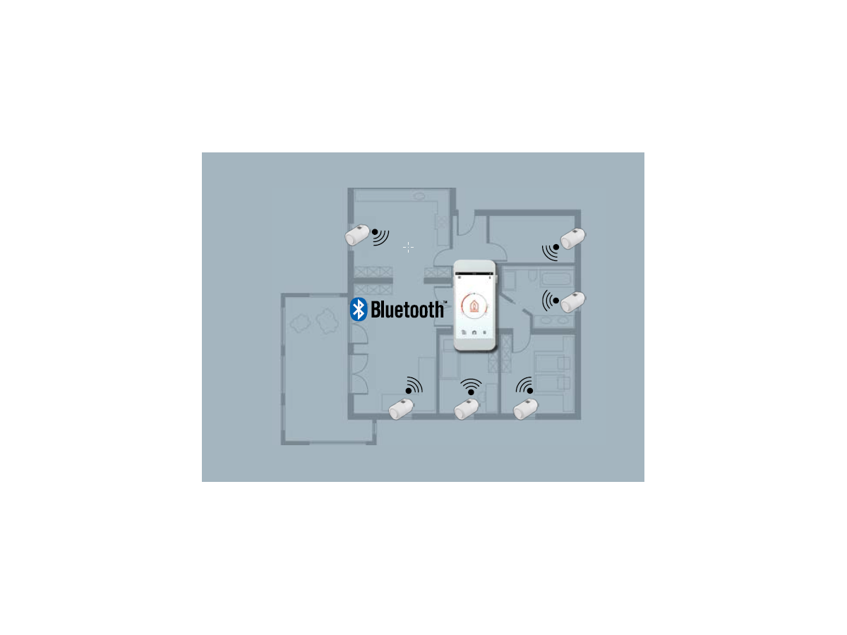 Thermostatfühler Danfoss Eco Bluetooth - M30x1.5 mm 4-28C° inkl. Adapter für RA