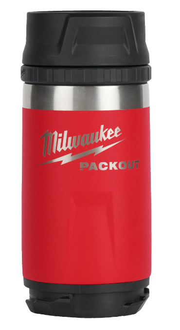 Thermobecher MILWAUKEE PACKOUT - 355 ml mit Trinkdeckel, rot