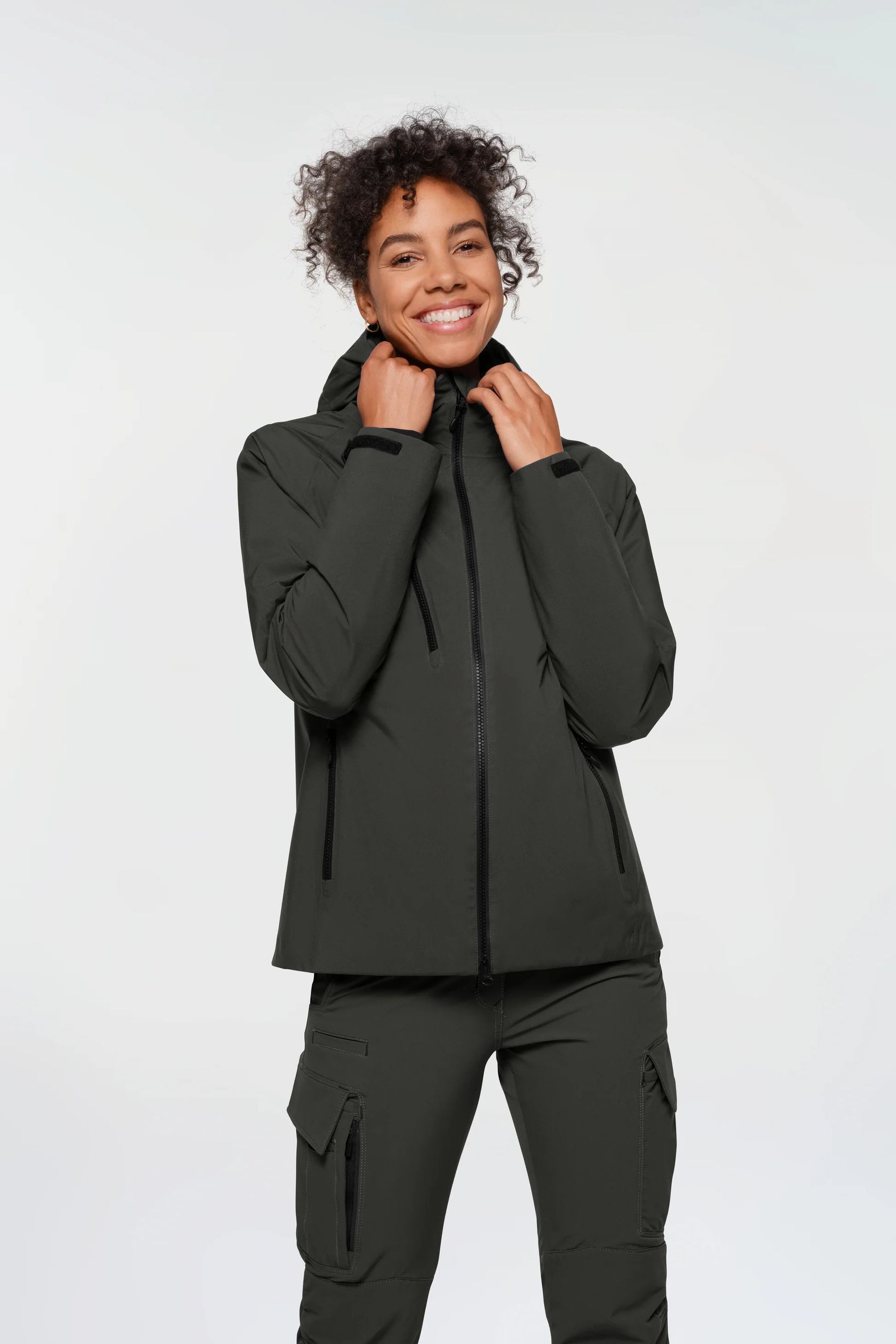 HAKRO Damen High-Activejacke ECO,Gr.L - Farbe: karbongrau, 100% Polyester rec.