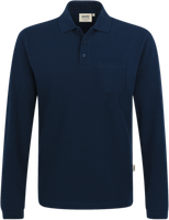 Longsleeve-Pocket-Polosh. Top 2XL tinte - 100% Baumwolle, 200 g/m²