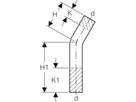 MPF-Passbogen 30° San. 22 mm