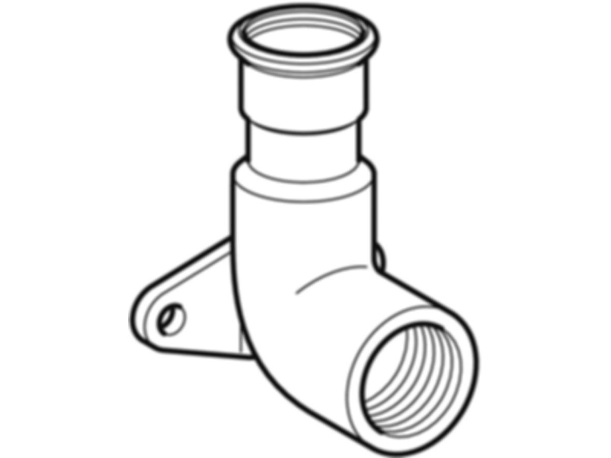 MPF-Armaturenanschlusswinkel 18-1/2" - Edelstahl 1.4401 Gas