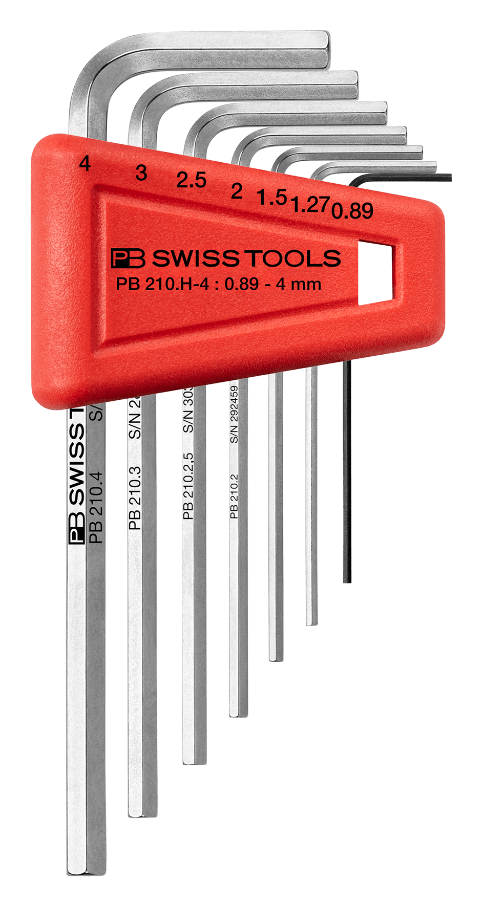 Winkelschraubenzieherset PB 210 bis Gr.4 - 7-teilig in Kunststoffhalter