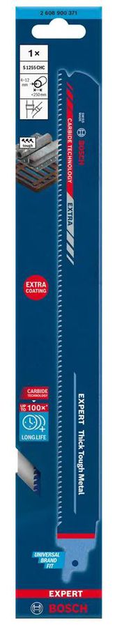 Säbelsägeblatt Bosch S 1255 CHC enduranc - EXPERT,CARBIDE Länge: 300x25x1.25mm,8TPI