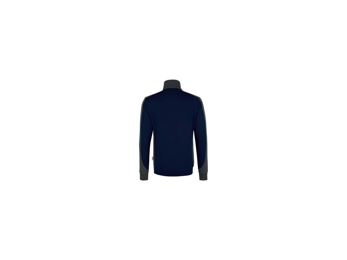 Zip-Sweatsh. Contr. Perf. M tinte/anth. - 50% Baumwolle, 50% Polyester