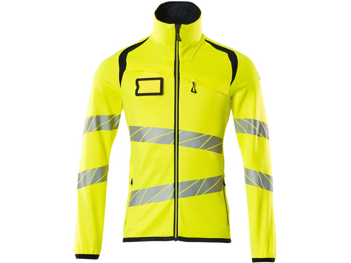 Fleecepullover mit Reissverschl. Gr.5XL - hi-vis gelb/schwarzblau