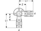 Eckanschlusswinkel 90° - GEBERIT FlowFit