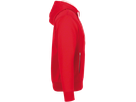 Kapuzenjacke Bonded Gr. L, rot/silber - 55% Polyester, 45% Baumwolle