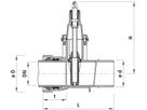 Spitzend-/Steckmuffen-Schieber BLS PN 16 - m. Schweissraupe, DN 150, d 170 mm  4027