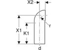 Geberit Bogen 90°  90 mit engem Radius