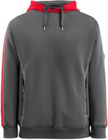 MASCOT Motril Kapuzensweatshirt, Gr. 2XL - dunkelanth./hi-vis rot, 50%CO 50%PES
