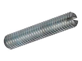 Gewindestifte mit Schlitz und Kegelkuppe - St. verz. blau chromat. ISO 4766 DIN 551