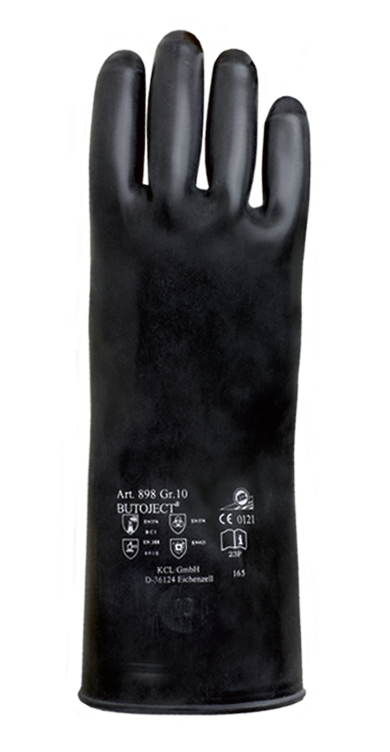 Chemie-Schutzhandschuhe KCL aus Butyl - Wandstärke 0.7 mm, schwarz