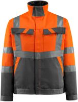 Forster Arbeitsjacke Gr. L hi-vis orange - -dunkelanthrazit, 80% PU/20% CO 285 g/m2