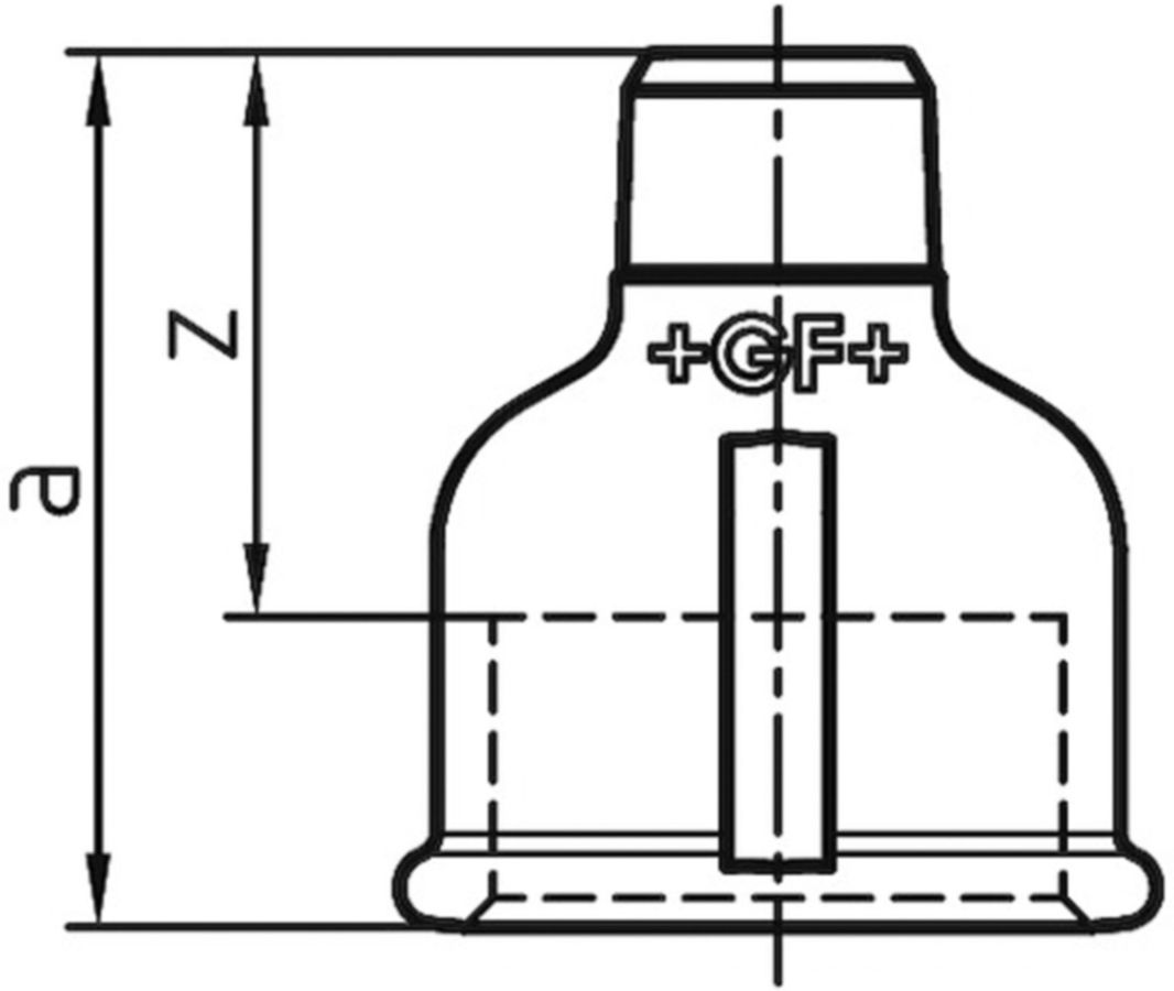 Muffe reduziert +GF+ 246 schwarz