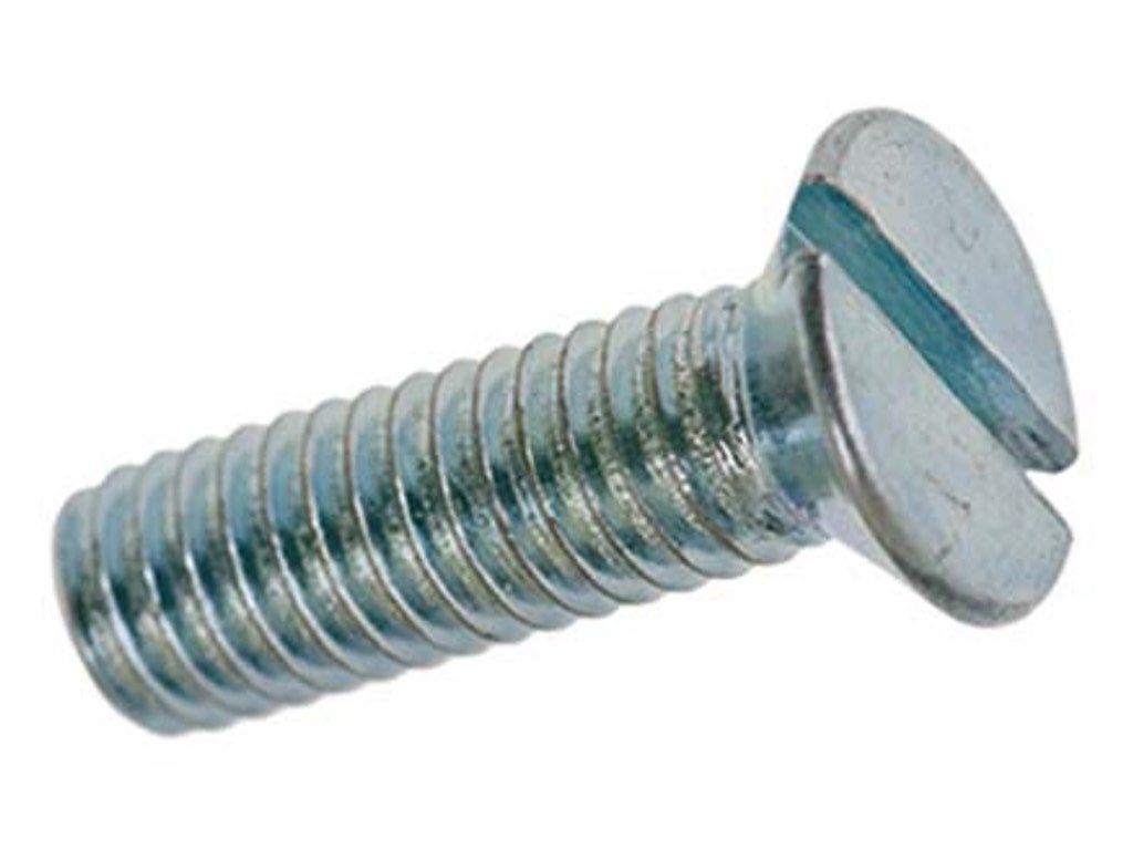 Senkschrauben mit Schlitz Stahl 8.8 verz - blau chromatiert DIN 963A