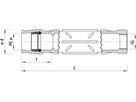 Mauerdurchführung für PE-Rohre  PN 16 - d 40 mm, L= 430 mm  6970