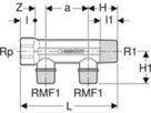 Verteiler mit Gewindeanschluss - GEBERIT FlowFit