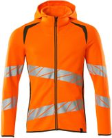 Kapuzensweatshirt, Gr. 2XL - hi-vis orange/moosgrün, 50% PES/50% CO